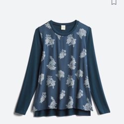 Kaileigh Krystyn Mixed Material Top