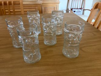 Set of 6 Brand New Anchor Hocking “TIKI” Drink Glasses