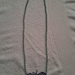 Size 15/0 Beaded Butterfly With Necklace