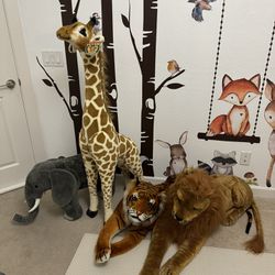 Melissa And Doug Giraffe, Elephant, Tiger, Lion