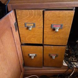 Antique Four Drawer Filing Cabinet