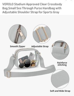 New Clear Bag. With Long Adjustable Strap. Great For Stadium, Shows, Concerts., Work Etc.. See Photos. CASH PICKUP ONLY 