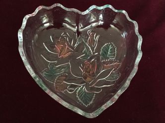 Vintage glass heart
