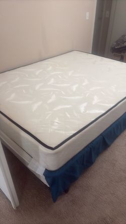 Mattress and box spring with frame