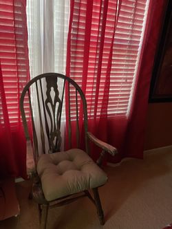 Antique Vintage Chair With Cushion 
