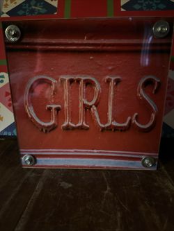 GIRLS Wall Decor Sign. 8 x 8. 