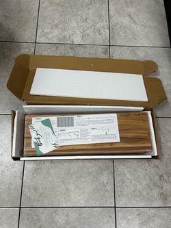 2 Wooden Floating Wall Shelves – New/Open Box