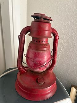 Vintage Red Kerosene Oil Lantern