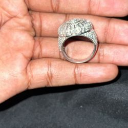 925 silver ring with diamonds 