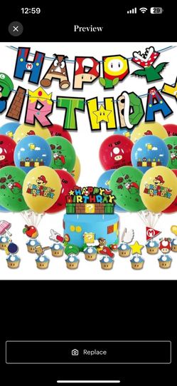 LOTS OF MARIO BIRTHDAY DECOR - New