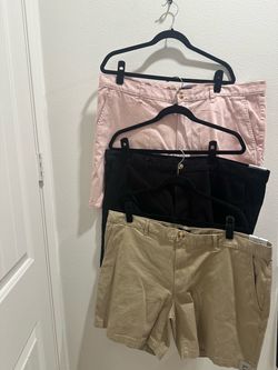 George Men's Above the Knee Flat Front Stretch 7” Shorts Size 42 Set of 3