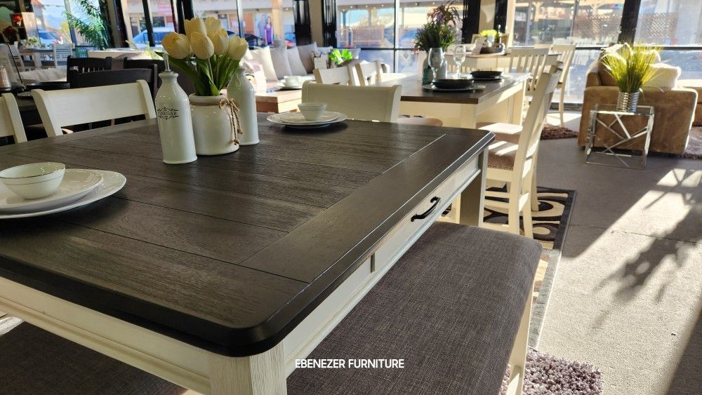 BLACK FRIDAY SALE!!! 6 PC Counter Height Dining Table/ Farmhouse Style