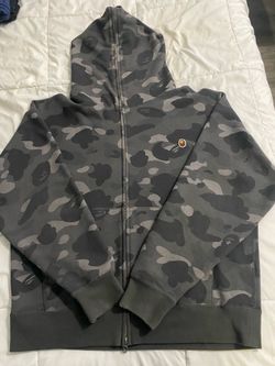 One point color CAMO- Cropped FULL ZIP Hoodie can ( US Bape)