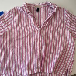 Universal Threads XL Button Up Crop Top