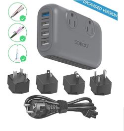 Power Converter 220V to 110V, International Voltage Converter for Hair Straightener/Curling Iron, Step Down Universal Travel Adapter