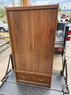 Wood Grain Laminate Armoire