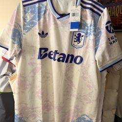 BNWT Adidas Aston Villa 25/26 Third Jersey Authentic Retail $150 Sz L (KA0861)