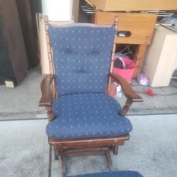 Rocking Chair With Stool