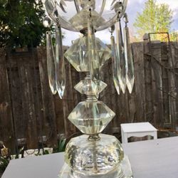 Vintage Crystal Luster Lamp