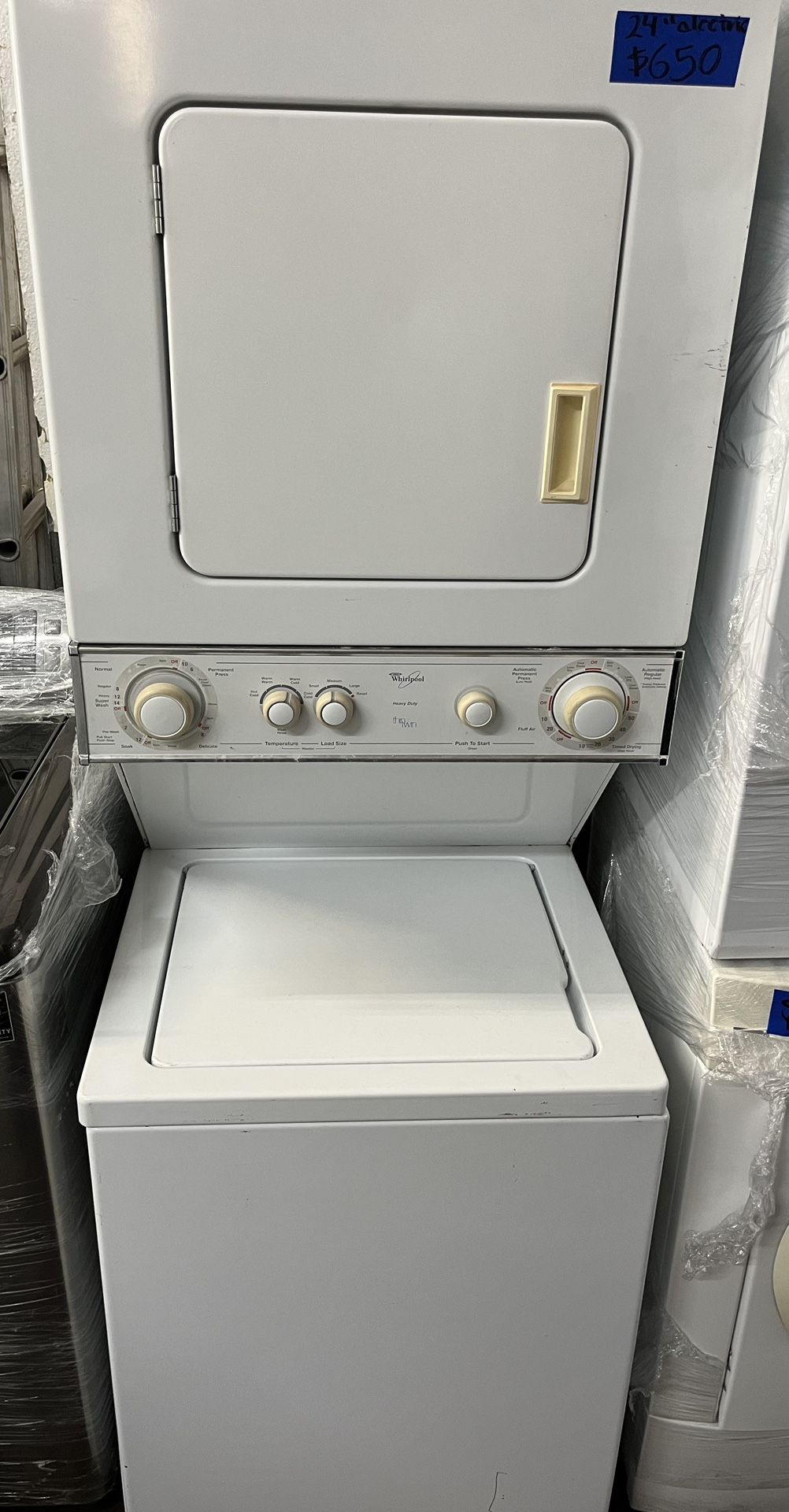 GE Electric Stackable Washer And Dryer