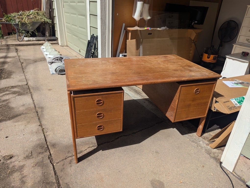 Wood Desk And Dresser