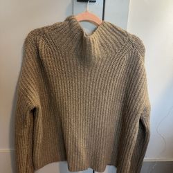 Anthropologie Chunky Knit Sweater ✧ cozy neutral oversized pullover