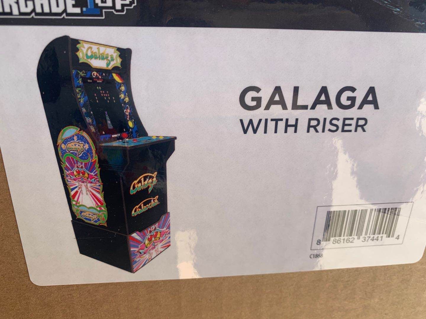 Brandnew Arcade1Up Galaga Arcade Cabinet with Custom Riser