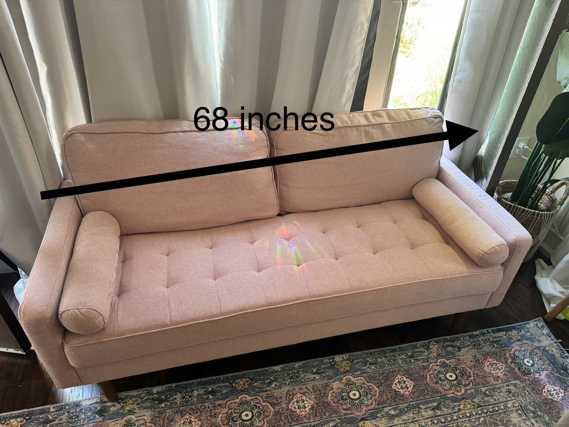 Pink Mid Century Modern Sofa - $80 OBO