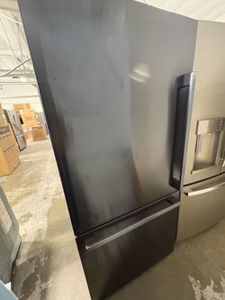 Black Bottom Freezer Refrigerator