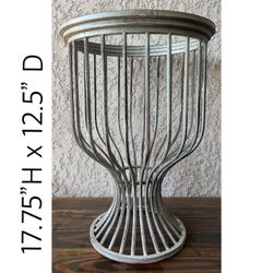 Metal Wire Urn Planter 17.75" H x 12.5" D