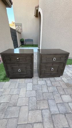 Z Gallerie Solid Wood 30” Nightstands / Bedside Chests – Pair