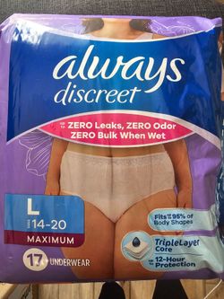 Always Discreet diapers large