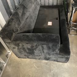 Black micro suede couch/pull Out bed