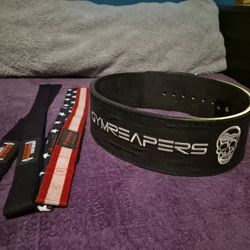 GymReapers Belt And Two Lifting Straps