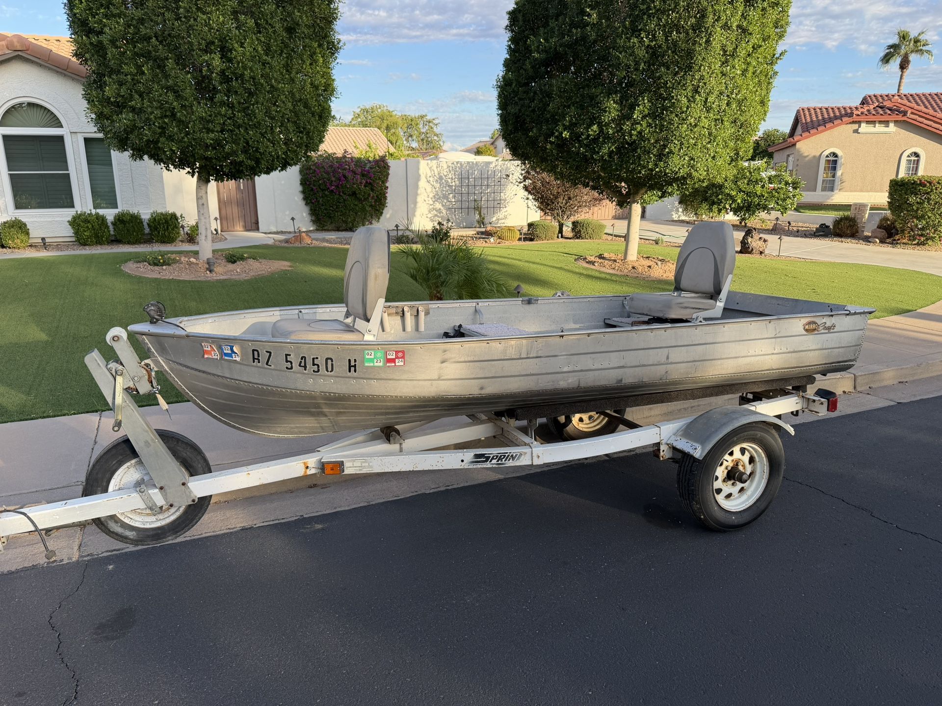 12 Foot Aluminum Boat With Trailer