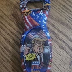 Donald Trump American Flag Bottle Opener Talking Phrases Sound Novelty 