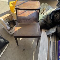 Vintage Wood Two-Tier Nightstand