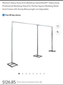 Wension Heavy Duty Arch Backdrop Stand, 10x20FT Heavy Duty  Professional Backdrop Stand for Parties, Square Wedding Metal  Arch Frame with Sturdy Base