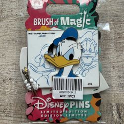 2026 Disney Pin Brush Of Magic Donald Duck LE 3750
