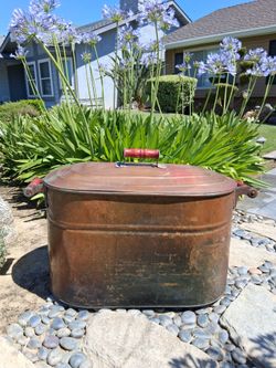 Antique Revere Copper Kettle Boiler Wask Tub w/Lid . GREAT PATINA.  NO HOLES!...Asking $120.00