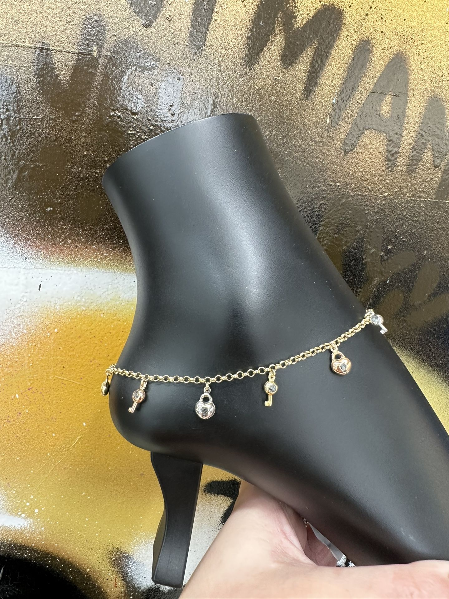 14k CHARM ANKLET