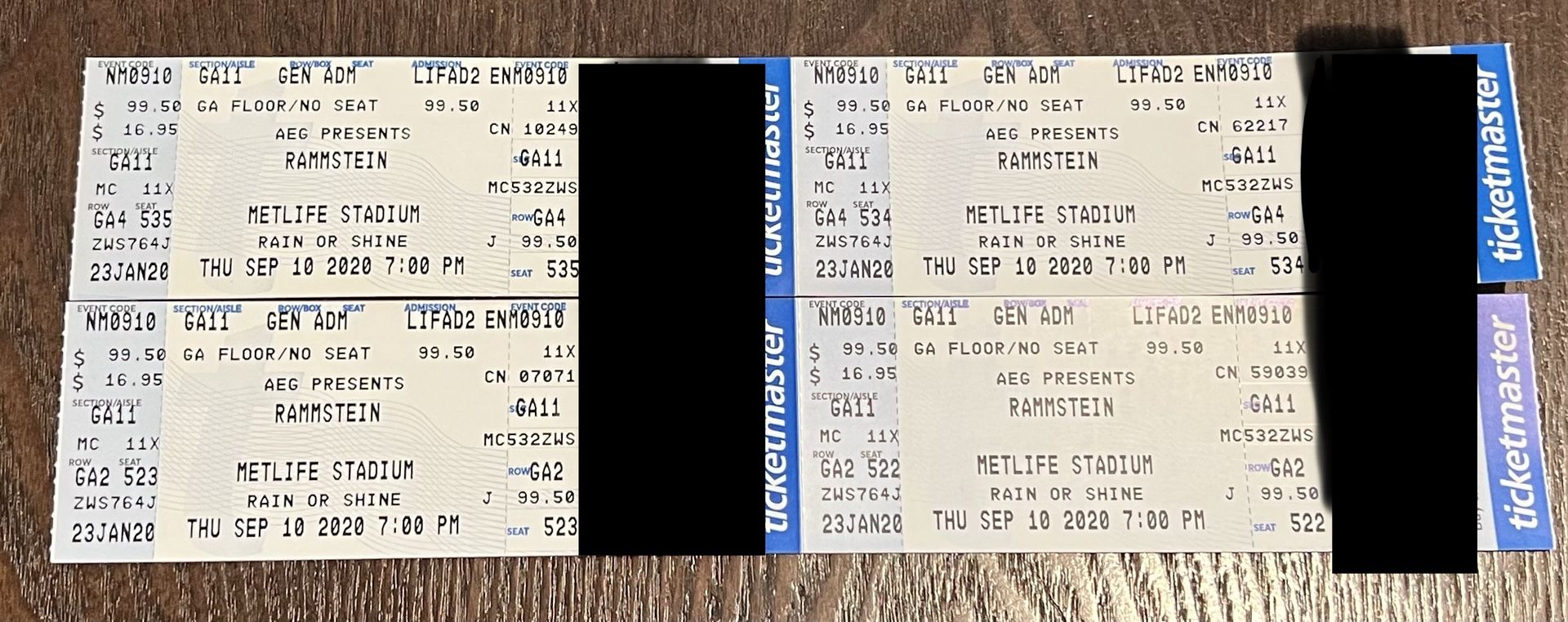 Rammstein concert Tickets