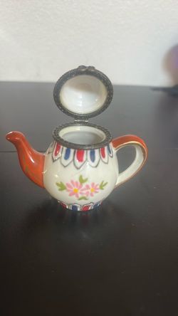 Porcelain Teapot Trinket Box