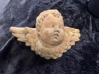 Angel, cement, yard art, art, hang-able art. Indoor and outdoor, decorative, decoration