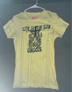 Blac Label Pink Graphic Tee Yellow SZ L