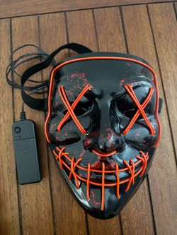 LED Light-Up Halloween Purge Mask