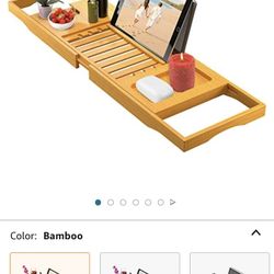 New, Never Opened, Natural Bamboo Bathtub Tray