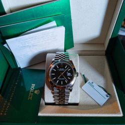 Authentic Black Rolex Datejust 