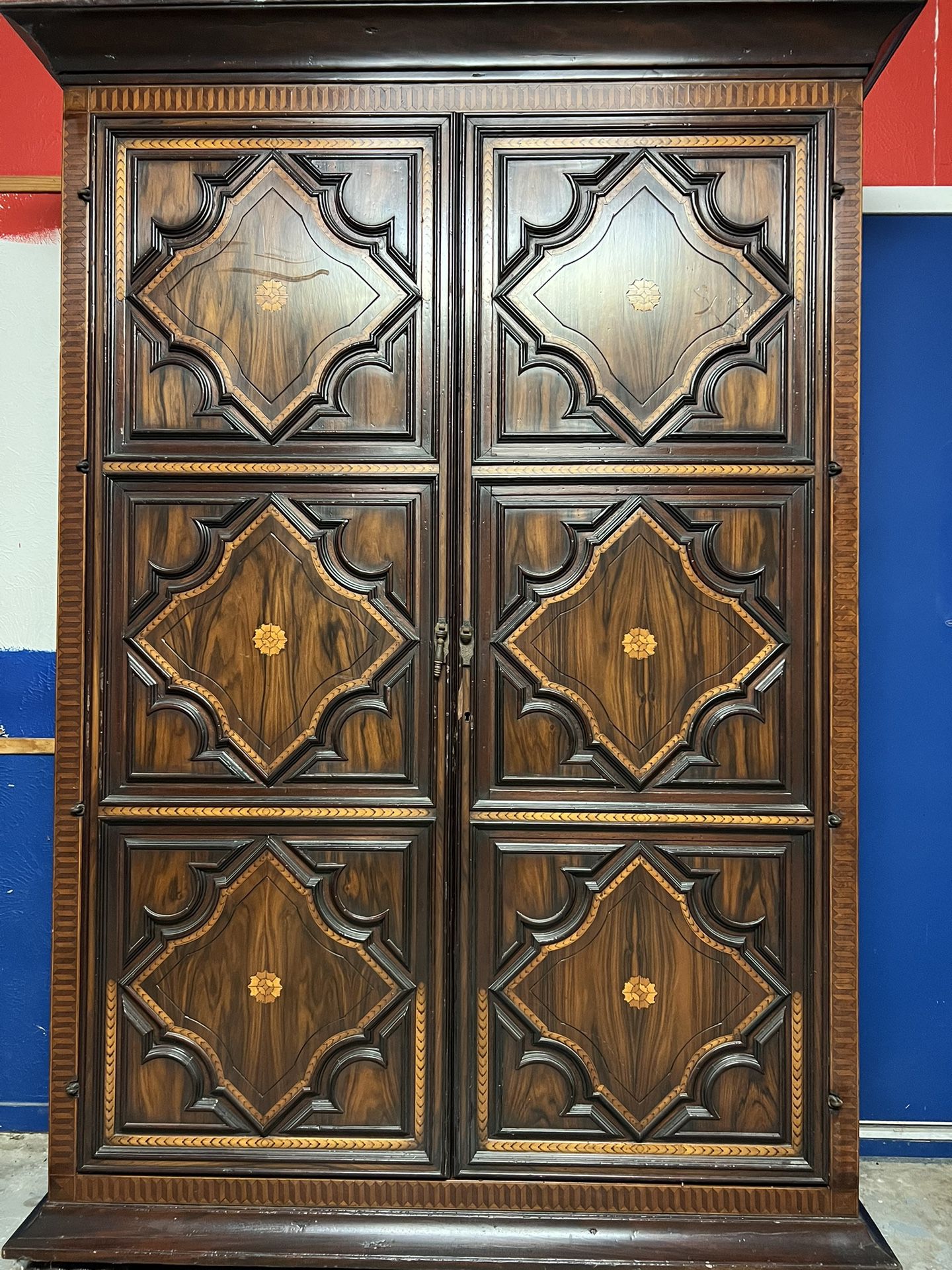 Antique Wood Armoire 