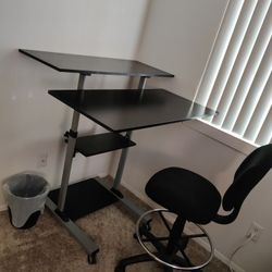 Adjustable Standing Desk And Task Chair